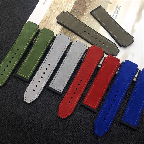 Watchband For Hublot Silicone Iron Frosted Watch Strap.